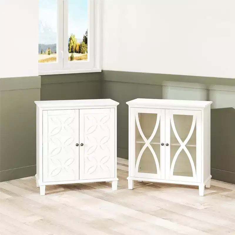 Accent Cabinet with Glass Doors