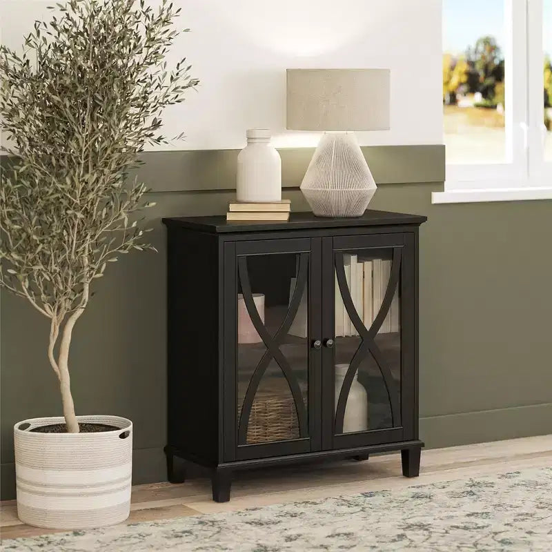 Accent Cabinet with Glass Doors