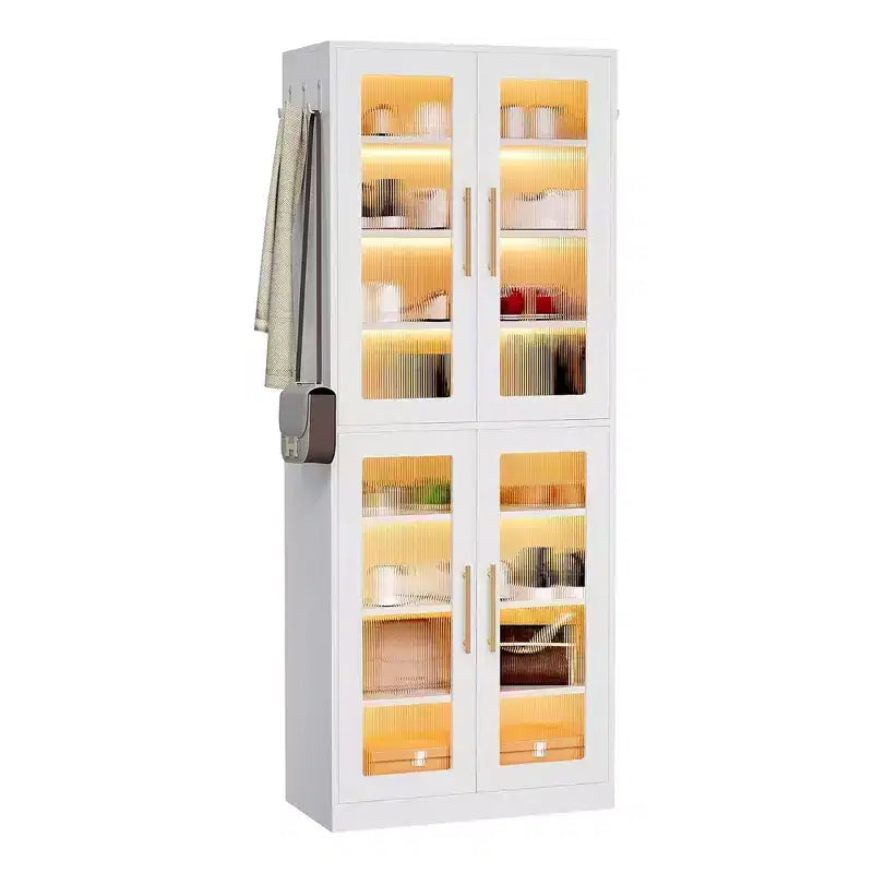 Shoe Storage Cabinet with Remote-Controlled LED Lights for Smart Home Decor