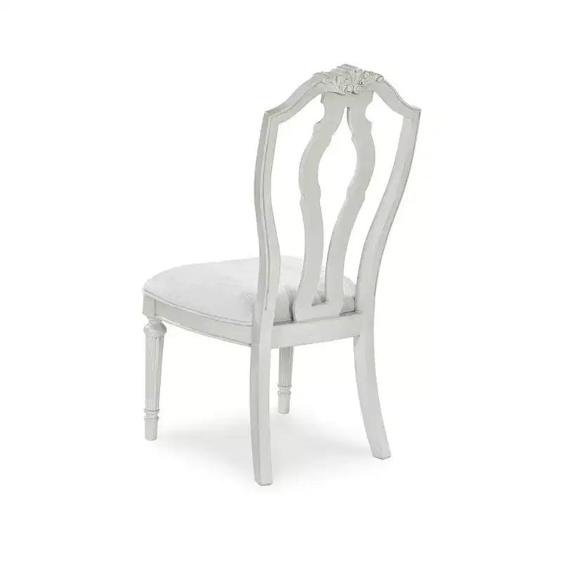 Upholstered Dining Chairs - Vintage-Inspired Antique White (Set of 2)