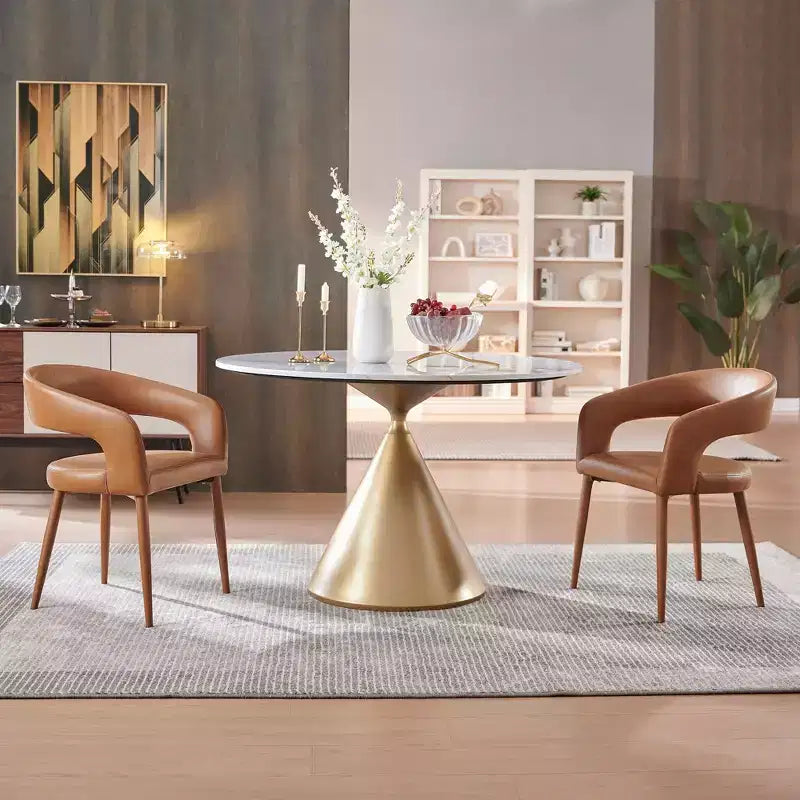 Set of 2 Dining Chair with Metal Legs for Dining Room, Living Room, or Home Office