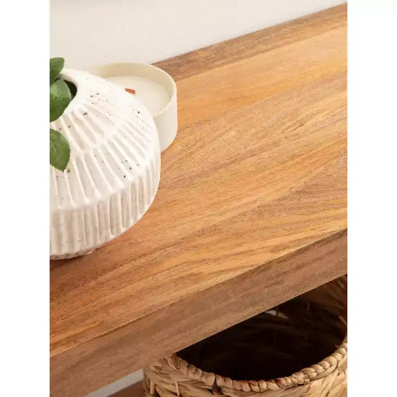Wood Console Table, 36x14x33, Natural