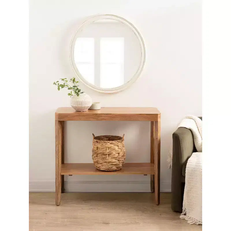 Wood Console Table, 36x14x33, Natural