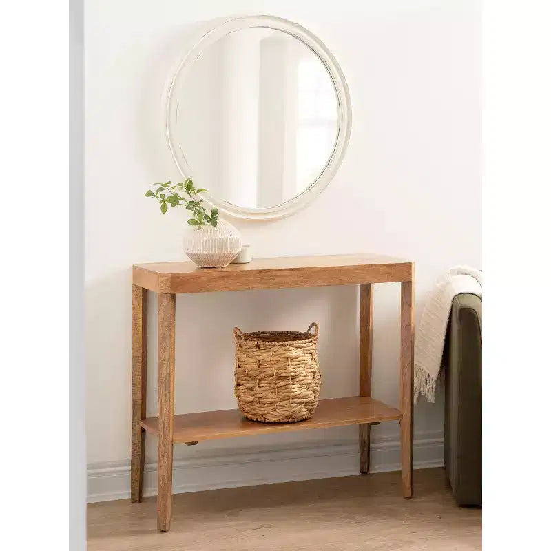 Wood Console Table, 36x14x33, Natural