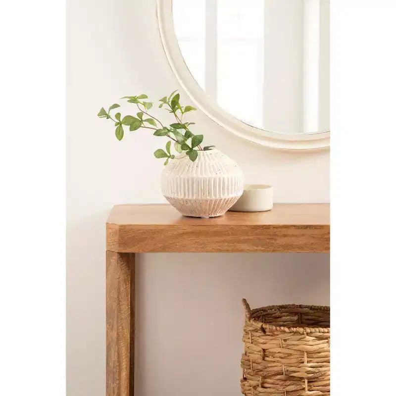 Wood Console Table, 36x14x33, Natural