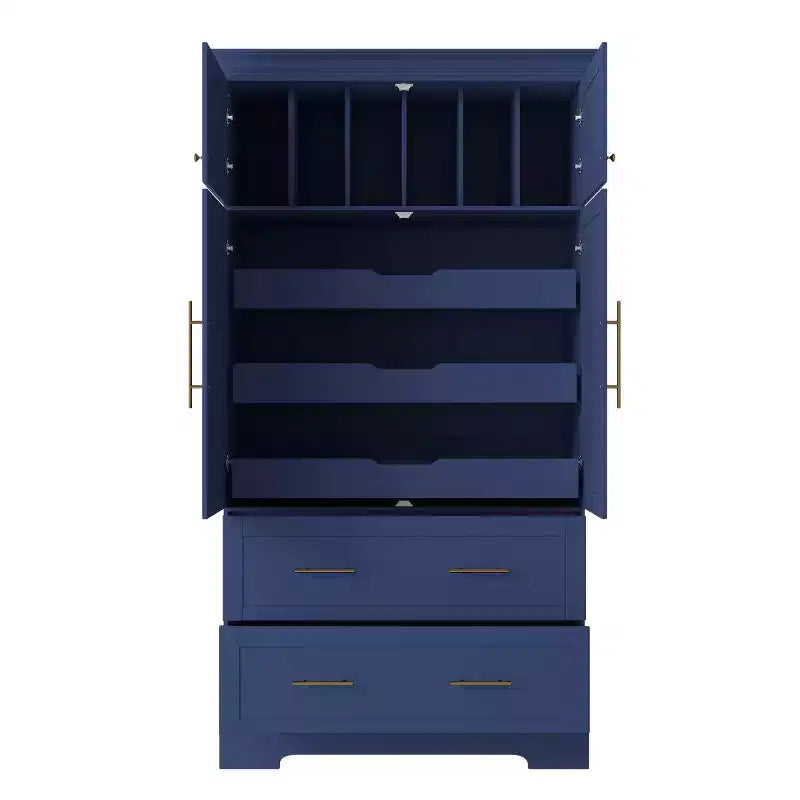 72 Farmhouse Kitchen Pantry Cabinet, Freestanding Dining Storage Cabinet with Drawers, Pull-Out Trays, and Cake Pan Storage