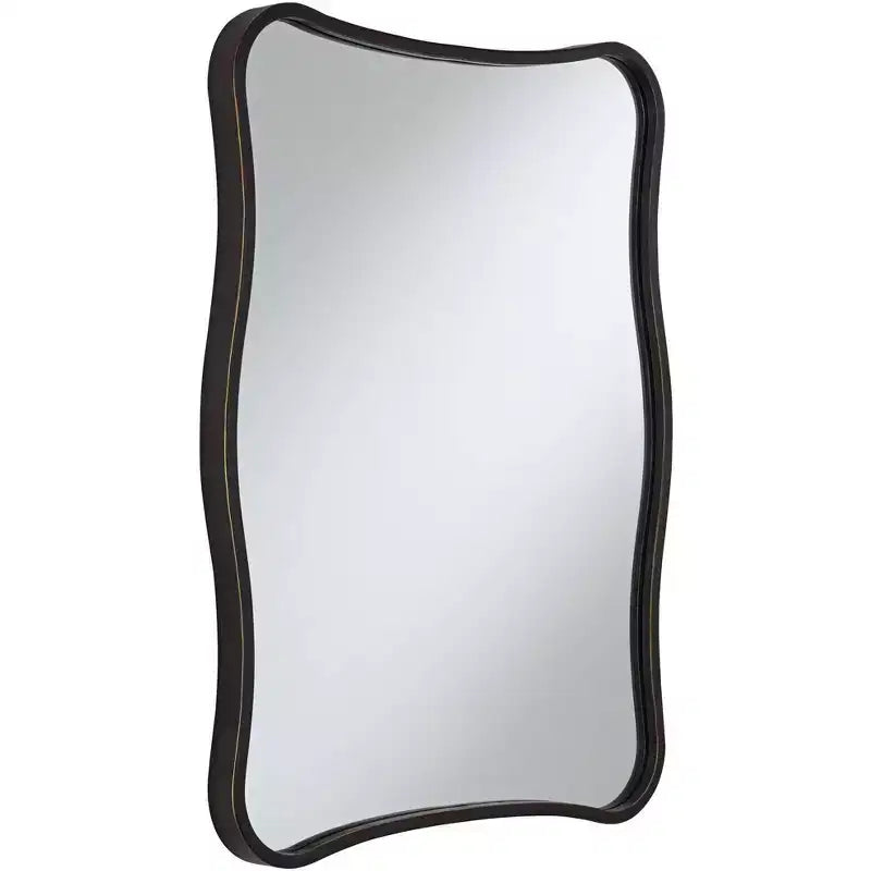 Dark Bronze 24 x 32 Curvy Wall Mirrors Set of 2