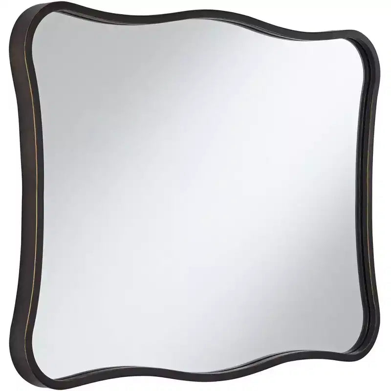 Dark Bronze 24 x 32 Curvy Wall Mirrors Set of 2