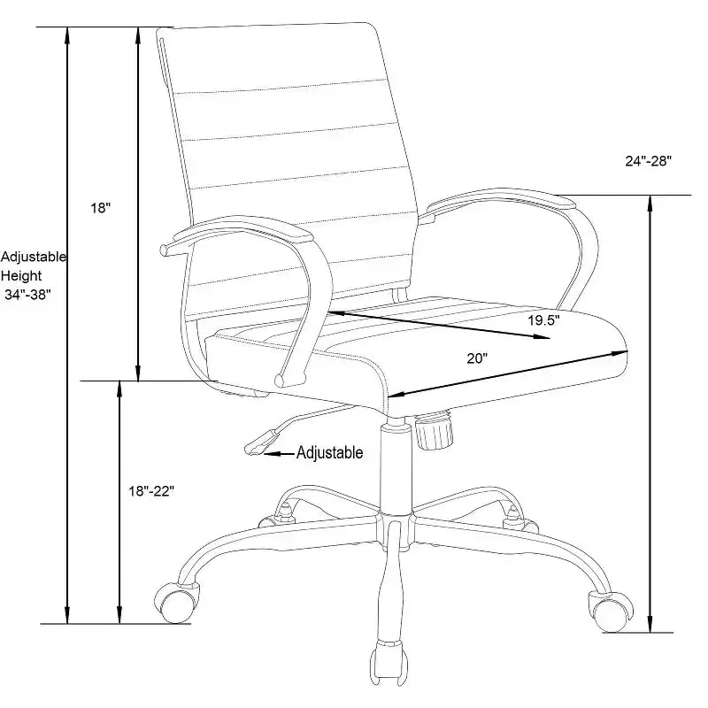Ergonomic Office Chairs, Adjustable Comfort Desk Chair, Breathable Back Support for Long Work Hours