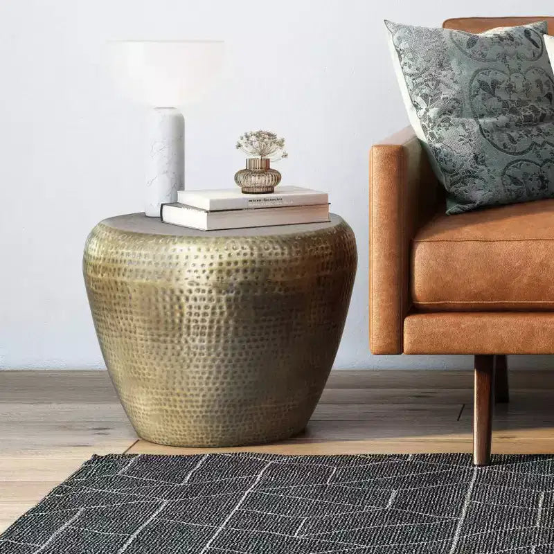 Metal Side Table, Heavy-Duty Small Side Table, Stylish Sofa Side Table for Apartment Decor