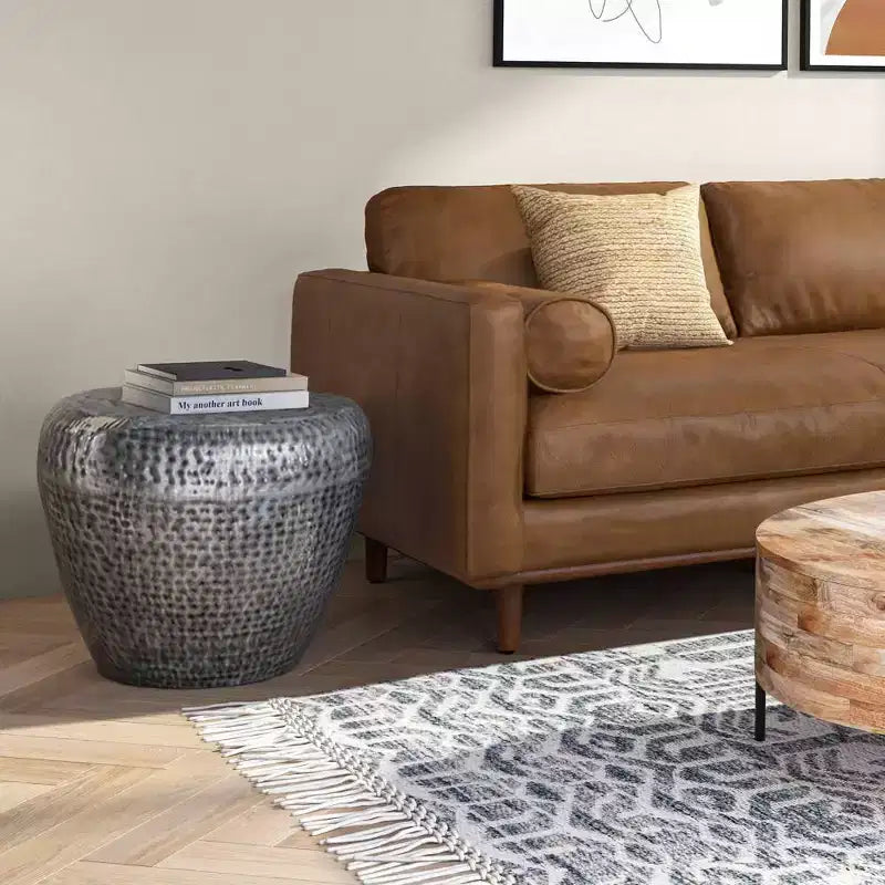 Metal Side Table, Heavy-Duty Small Side Table, Stylish Sofa Side Table for Apartment Decor