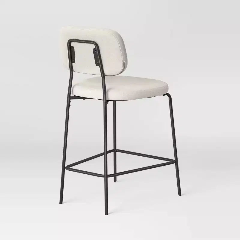 24 Upholstered with Metal Base Counter Height Barstool with Footrest
