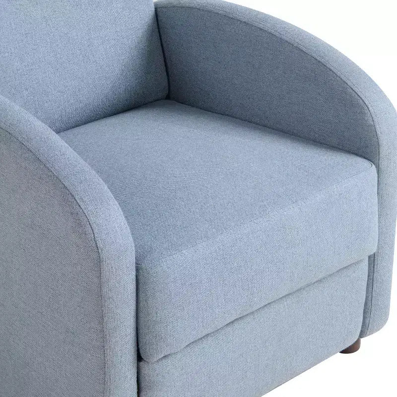 Pushback Recliner Woven, Sturdy Push Back Reclining Armchair, Cozy Lounge Seat for Reading Nook