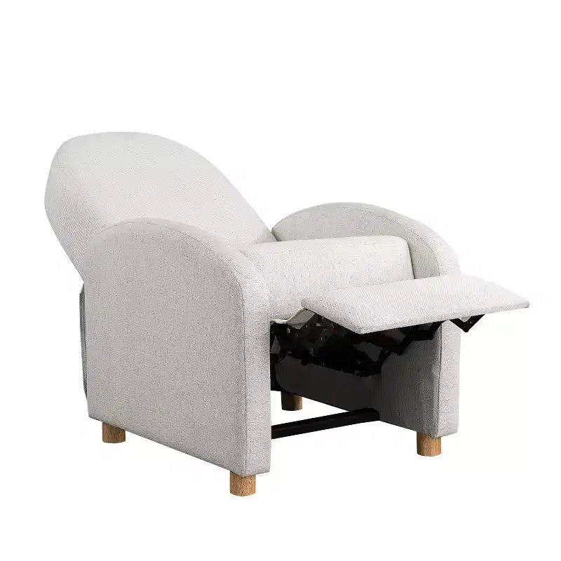 Pushback Recliner Woven, Sturdy Push Back Reclining Armchair, Cozy Lounge Seat for Reading Nook