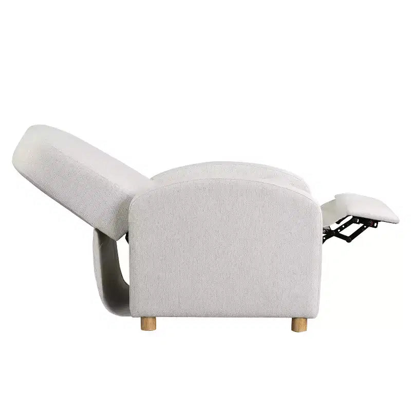 Pushback Recliner Woven, Sturdy Push Back Reclining Armchair, Cozy Lounge Seat for Reading Nook